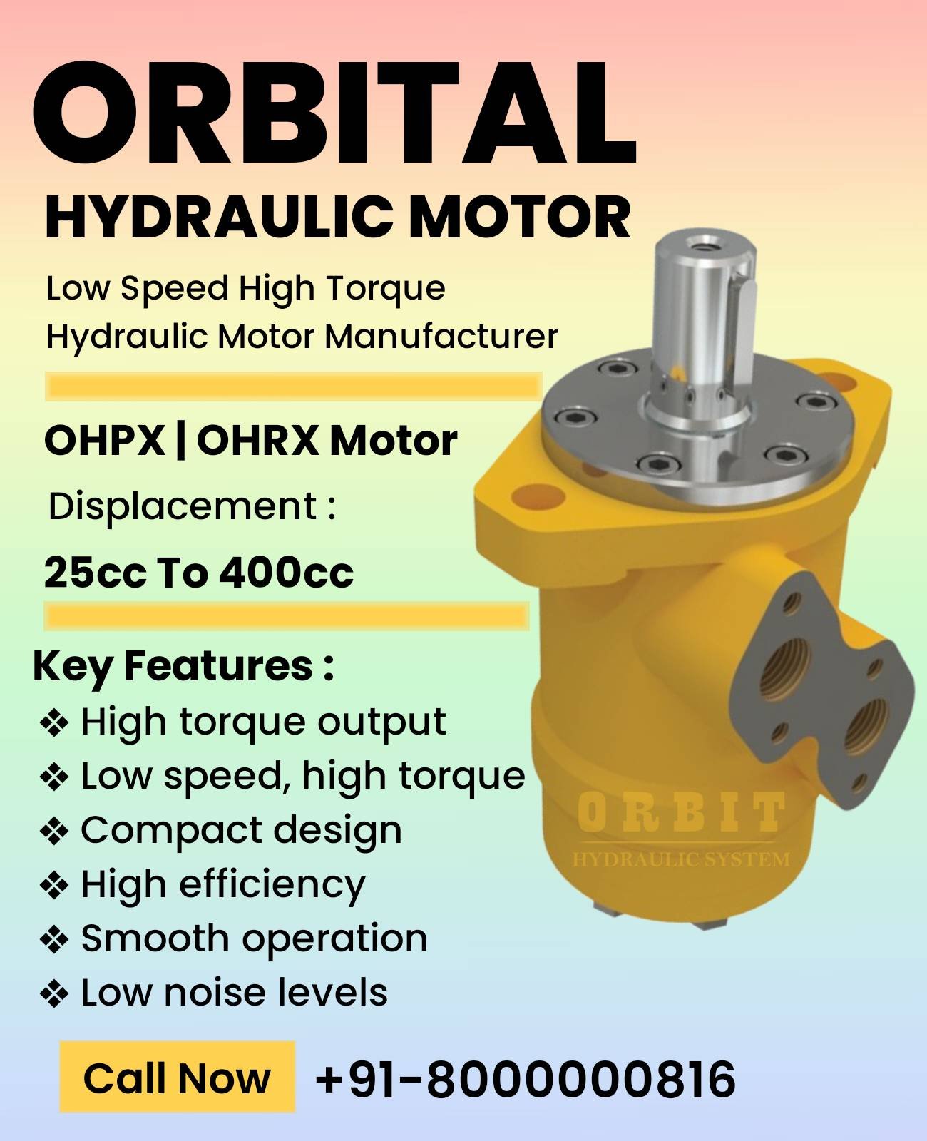 OHPX OHRX Orbital X Make Hydraulic Motor Manufacturers in Ahmedabad Mumbai Pune Chennai Bangalore Hyderabad Jaipur Nashik Delhi Kolkata Vasai India