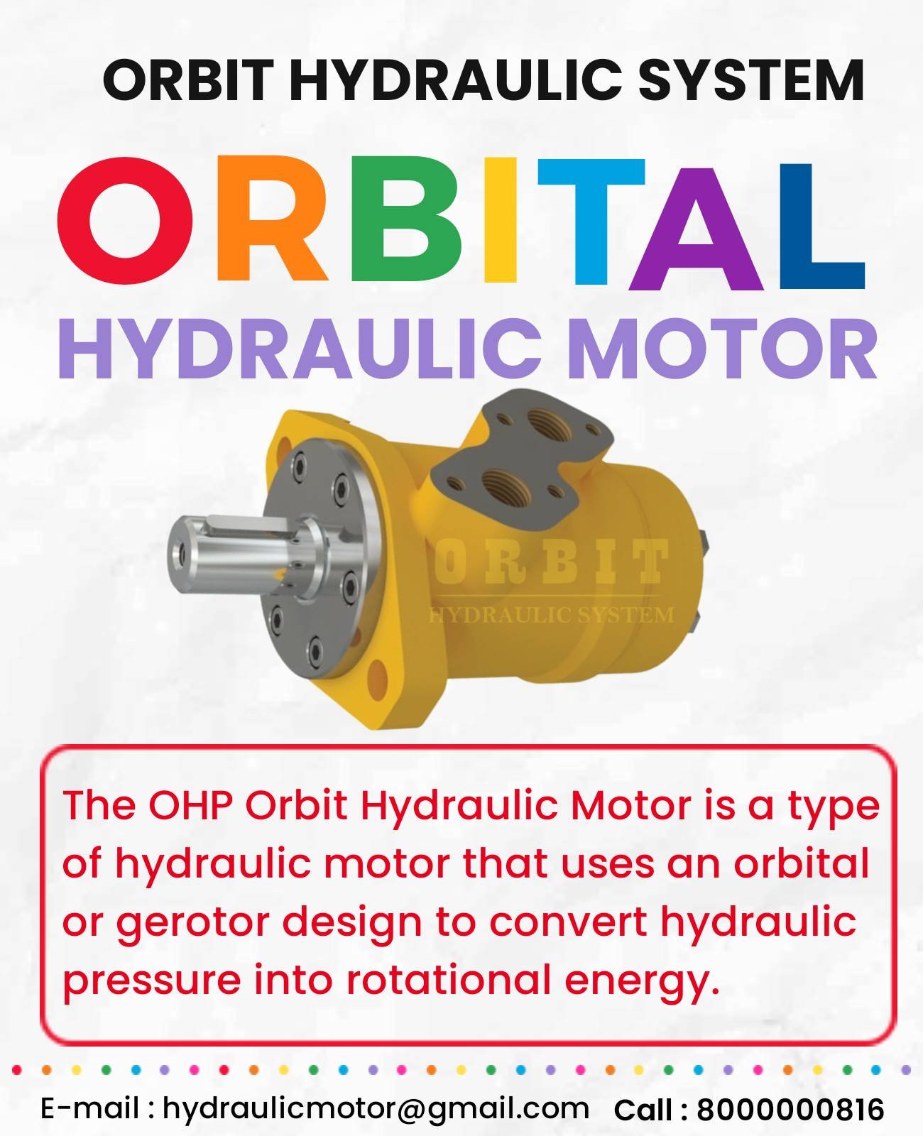 OHPX OHRX Orbital X Make Hydraulic Motor Manufacturers in Ahmedabad Mumbai Pune Chennai Bangalore Hyderabad Nashik India