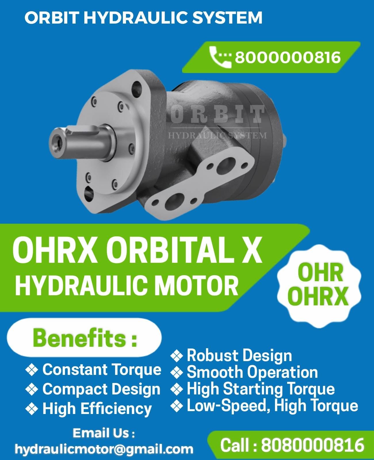 OHR Orbit Hydraulic Motor Dealer in Ahmedabad Mumbai Pune Chennai Bangalore India