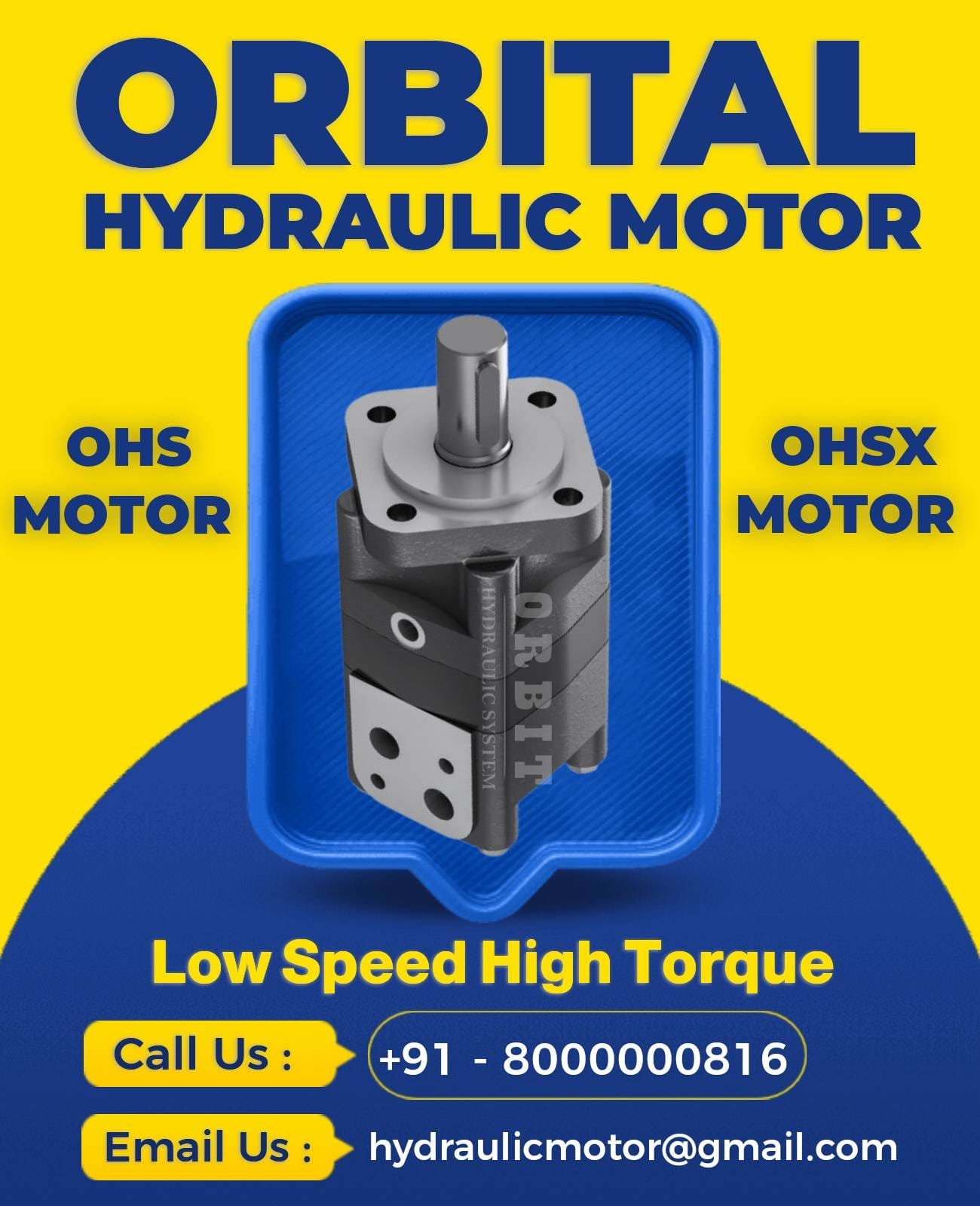 OHS OHSX Orbit Orbital Hydraulic Motor Manufacturer Dealer Distributors Suppliers in Ahmedabad Mumbai Pune Chennai Kolkata Nashik Coimbatore India